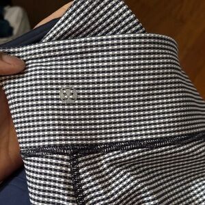 Lululemon Blue and White Patterned Leggings